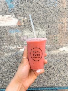 photo of small fruit smoothie